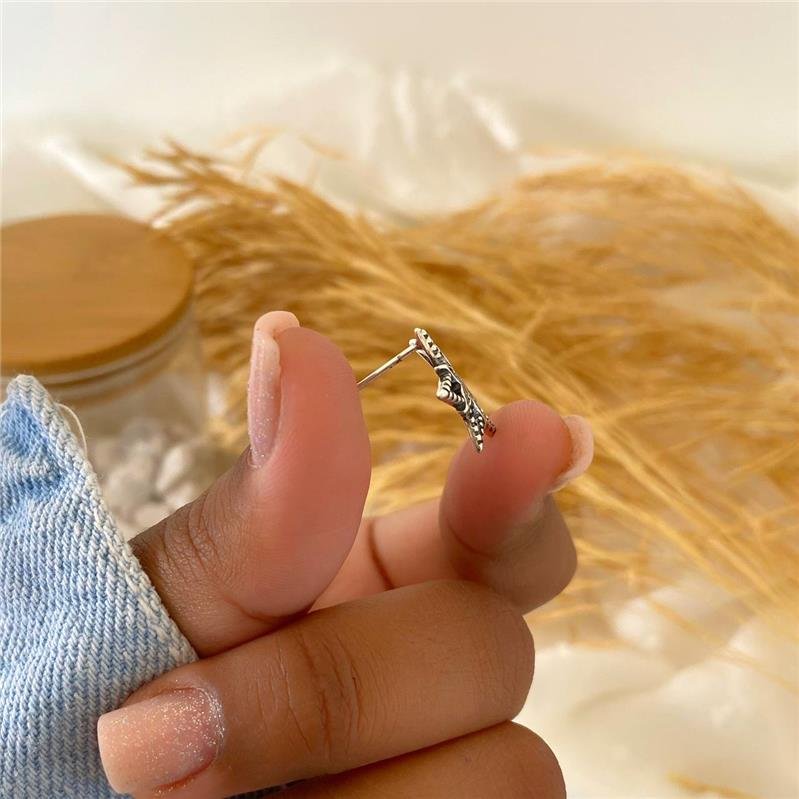 BRINCO PRATA 925 ESTRELA SEIS PONTAS COM PEDRA