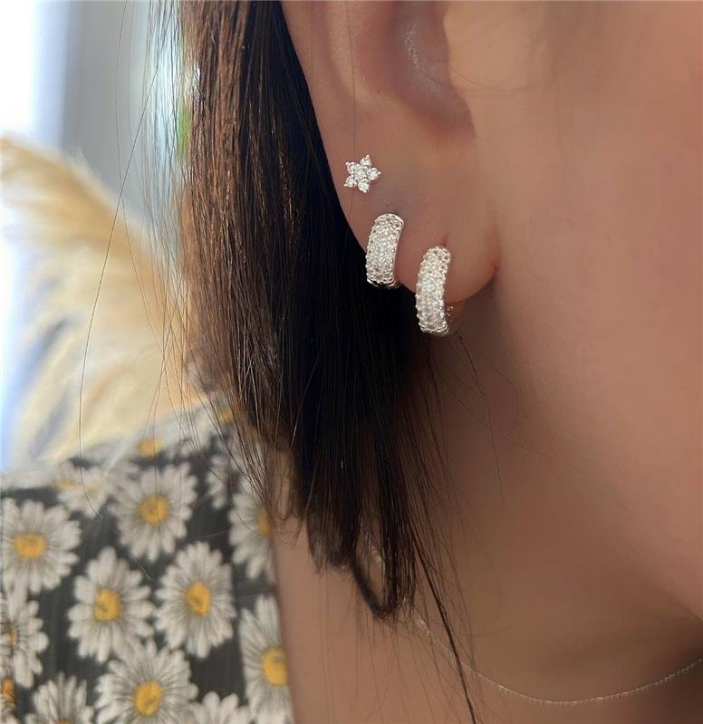 BRINCO PRATA 925 FLOR