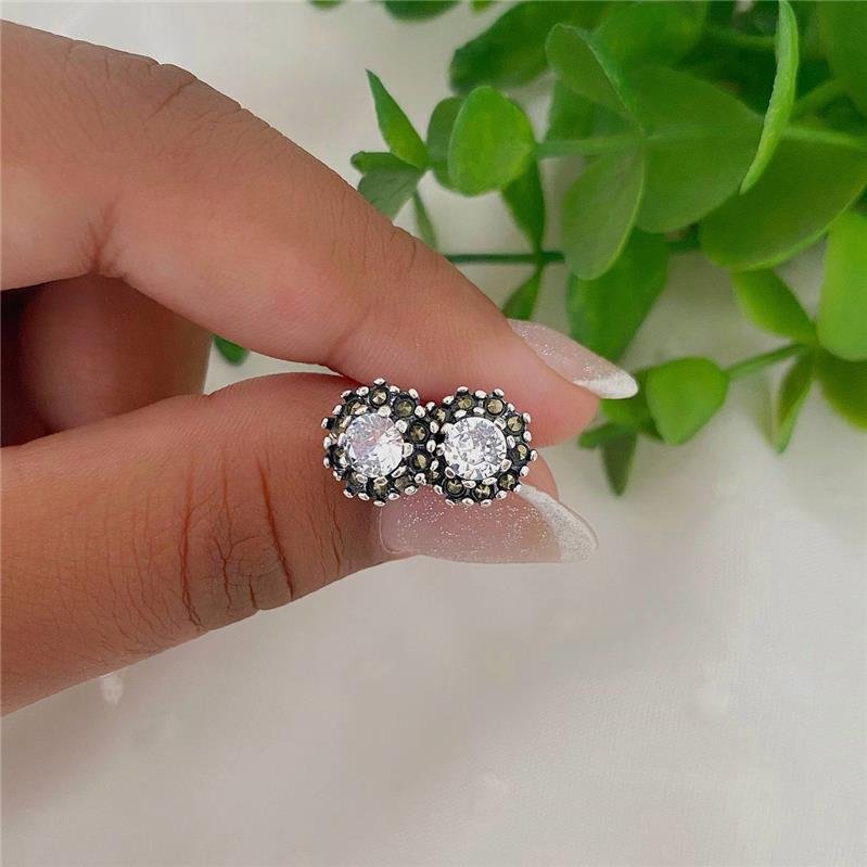 BRINCO PRATA 925 FLOR DE PEDRAS