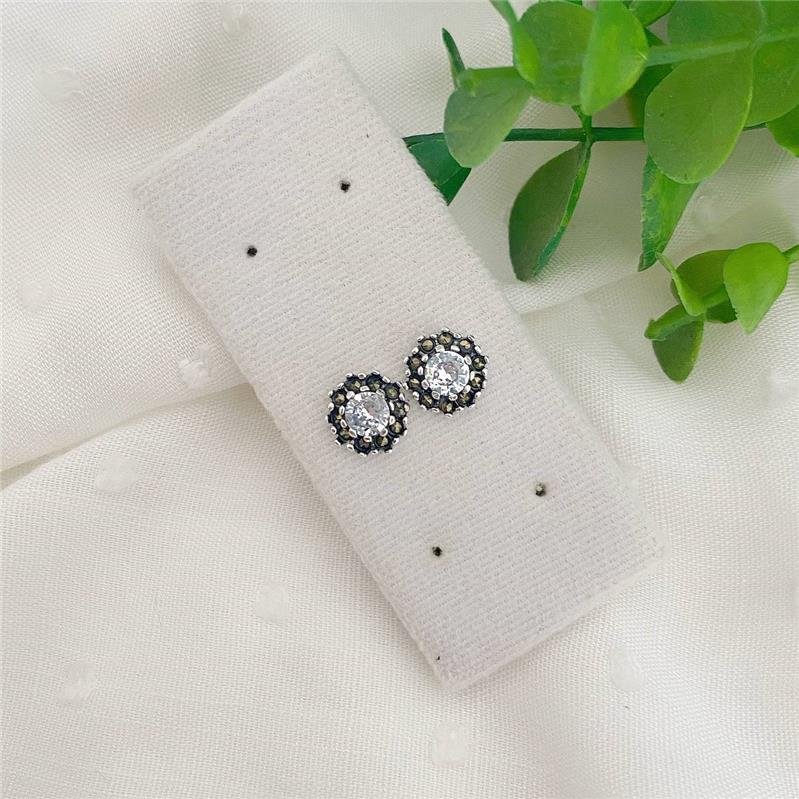 BRINCO PRATA 925 FLOR DE PEDRAS