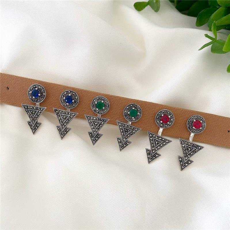 BRINCO PRATA 925 GEOMÉTRICO DUPLO