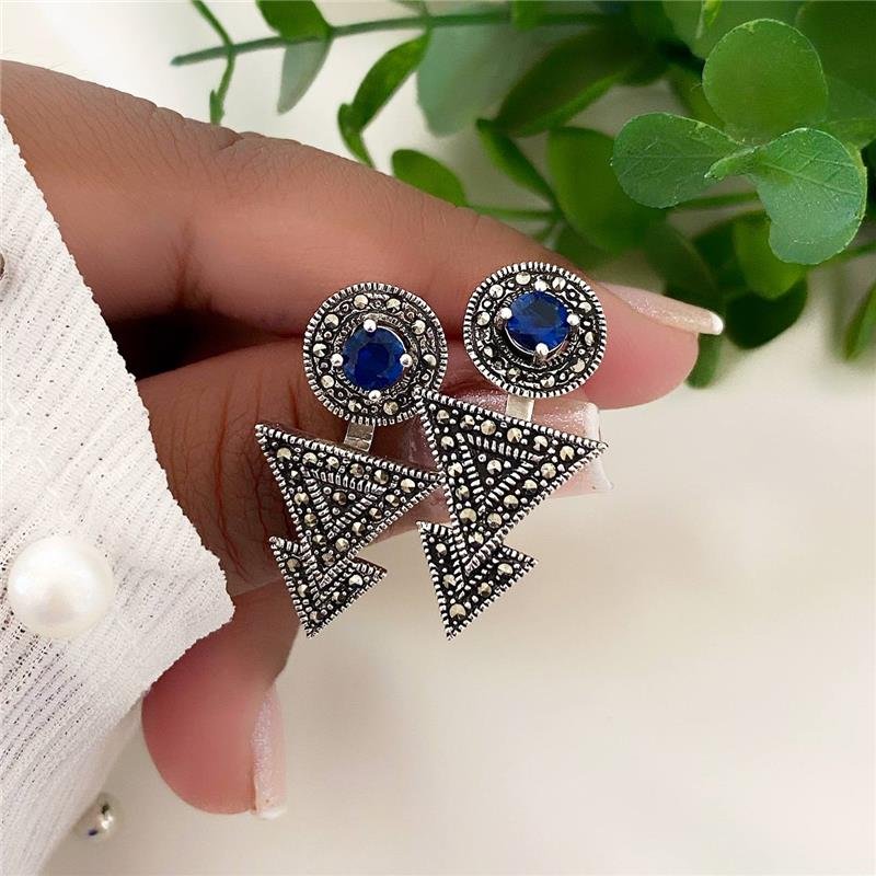 BRINCO PRATA 925 GEOMÉTRICO DUPLO