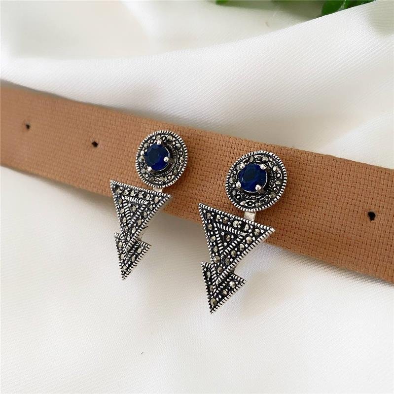 BRINCO PRATA 925 GEOMÉTRICO DUPLO