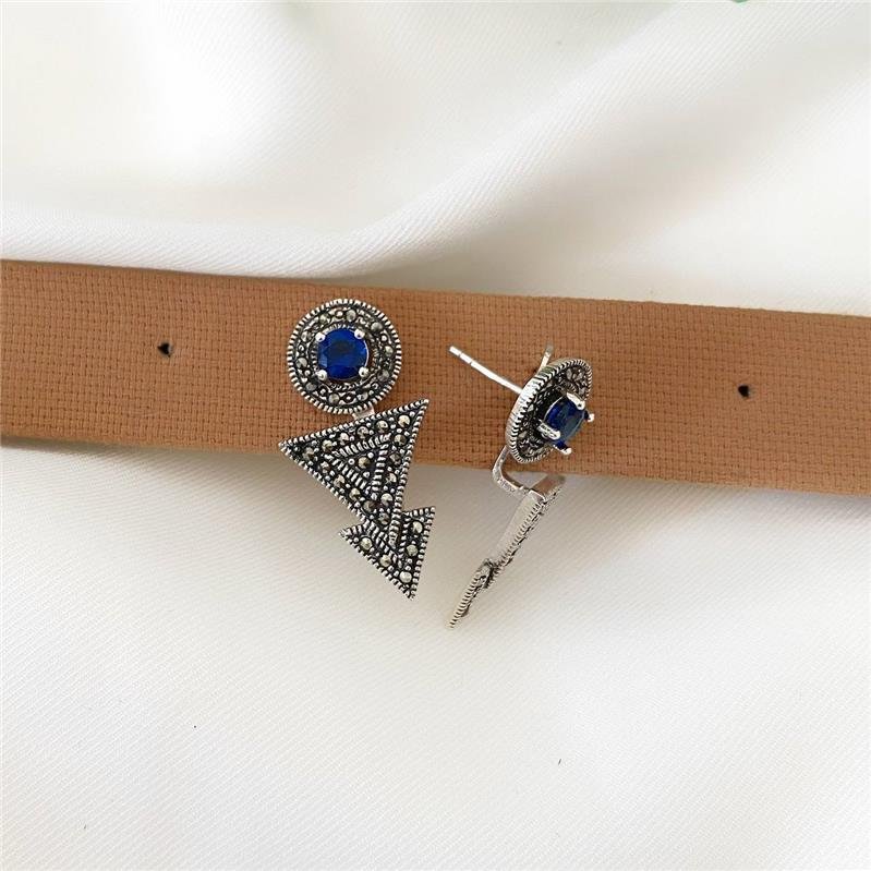 BRINCO PRATA 925 GEOMÉTRICO DUPLO