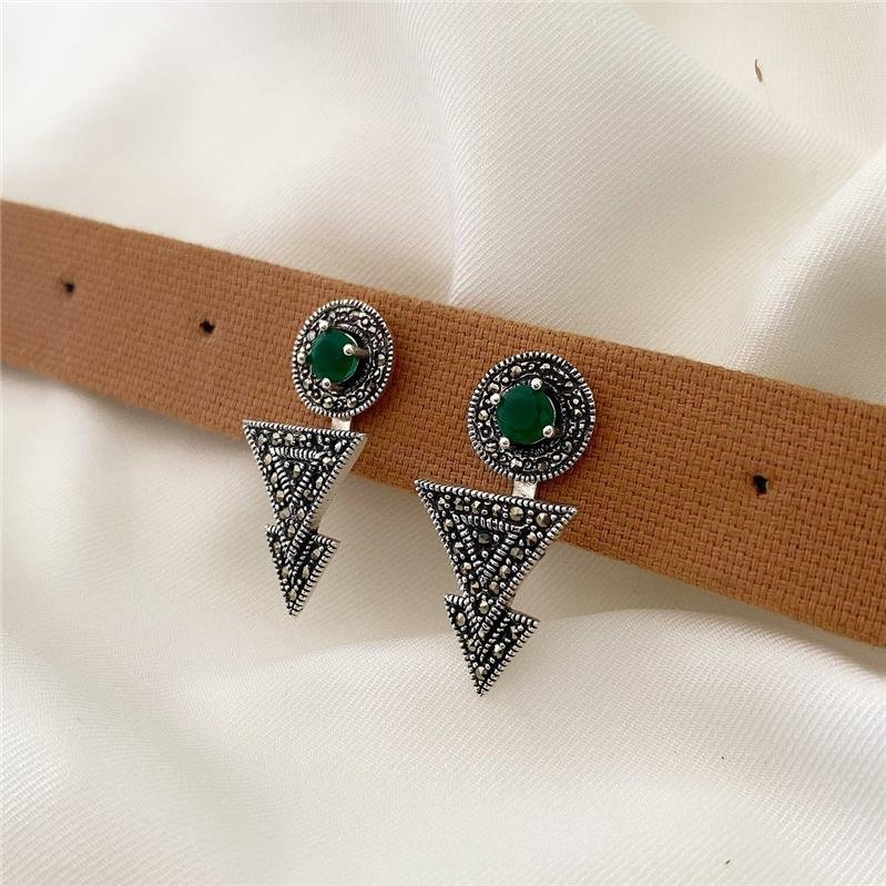 BRINCO PRATA 925 GEOMÉTRICO DUPLO