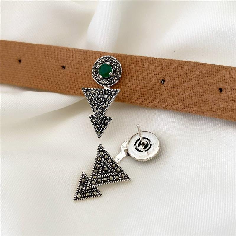 BRINCO PRATA 925 GEOMÉTRICO DUPLO