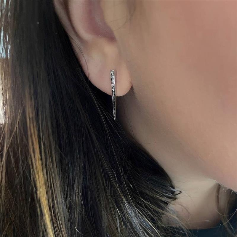 BRINCO PRATA 925 GEOMÉTRICO TRIANGULAR GRANDE