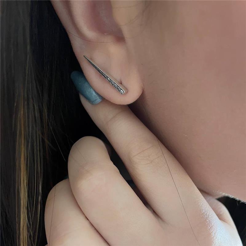 BRINCO PRATA 925 GEOMÉTRICO TRIANGULAR GRANDE