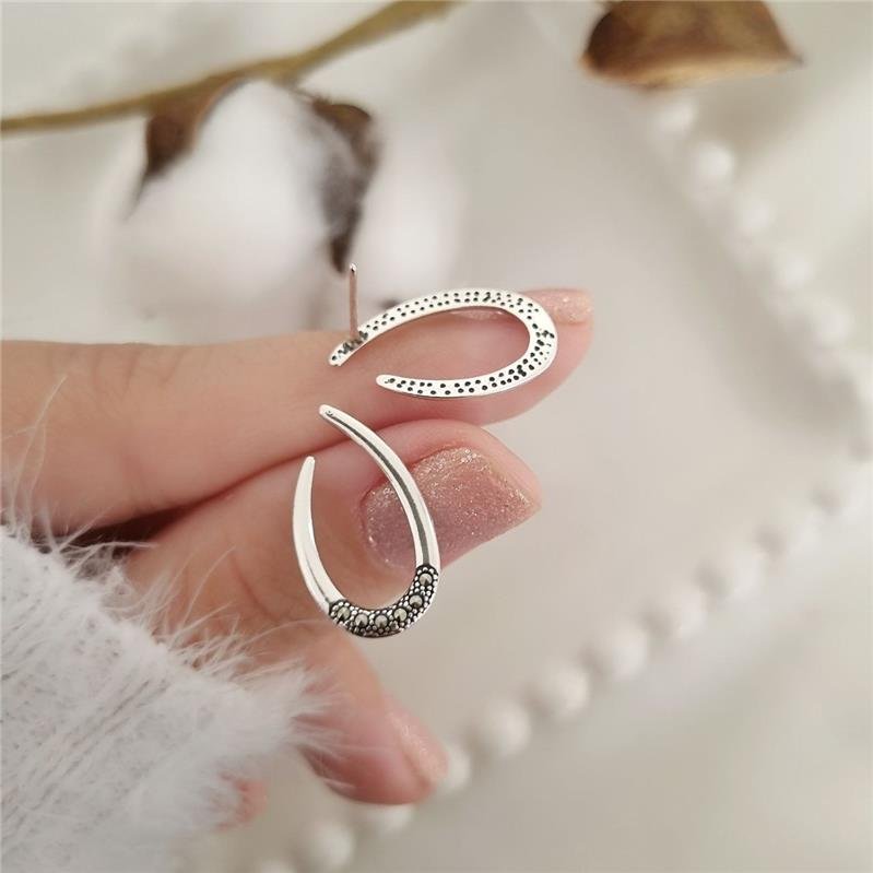 BRINCO PRATA 925 GOTA ABERTA COM PEDRA