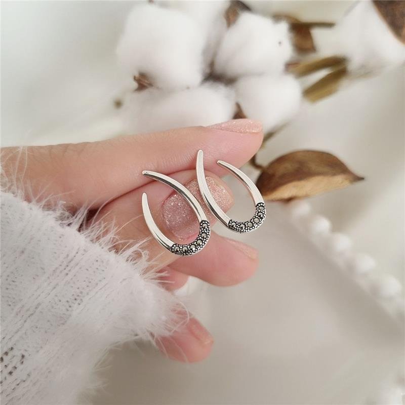 BRINCO PRATA 925 GOTA ABERTA COM PEDRA