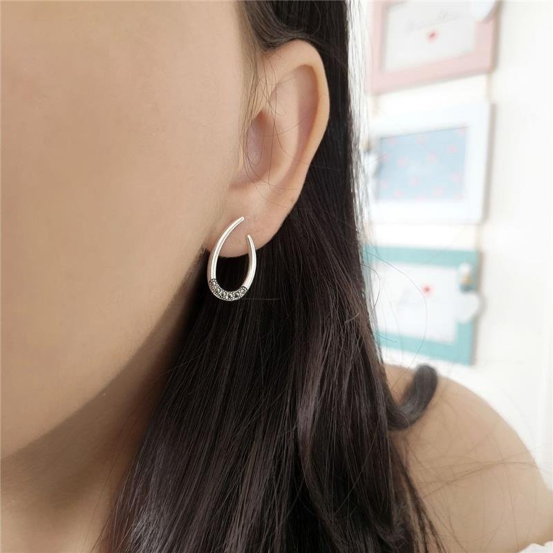 BRINCO PRATA 925 GOTA ABERTA COM PEDRA