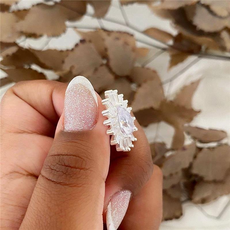 BRINCO PRATA 925 GOTA COM RAIOS ZIRCÔNIA