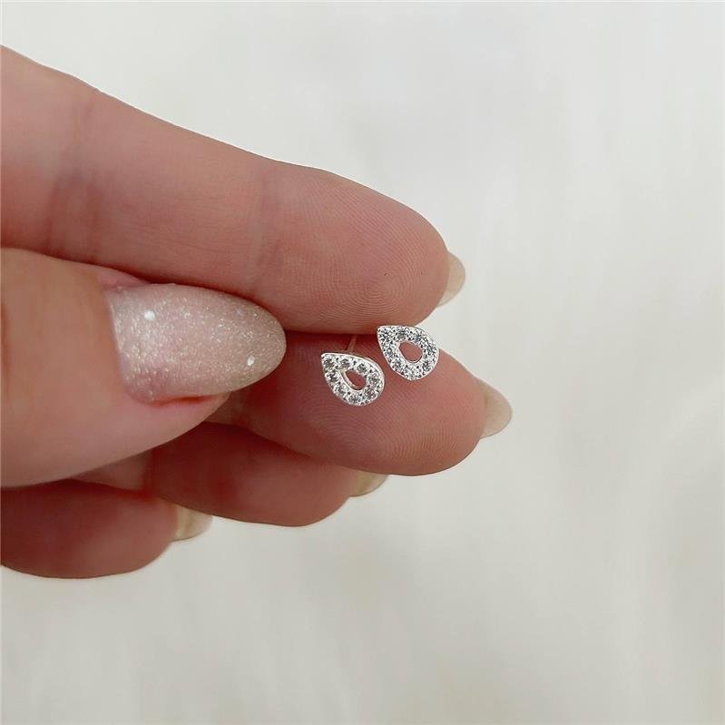 BRINCO PRATA 925 GOTA CRAVEJADO