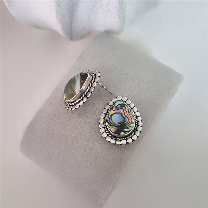 BRINCO PRATA 925 GOTA GRANDE ABALONE