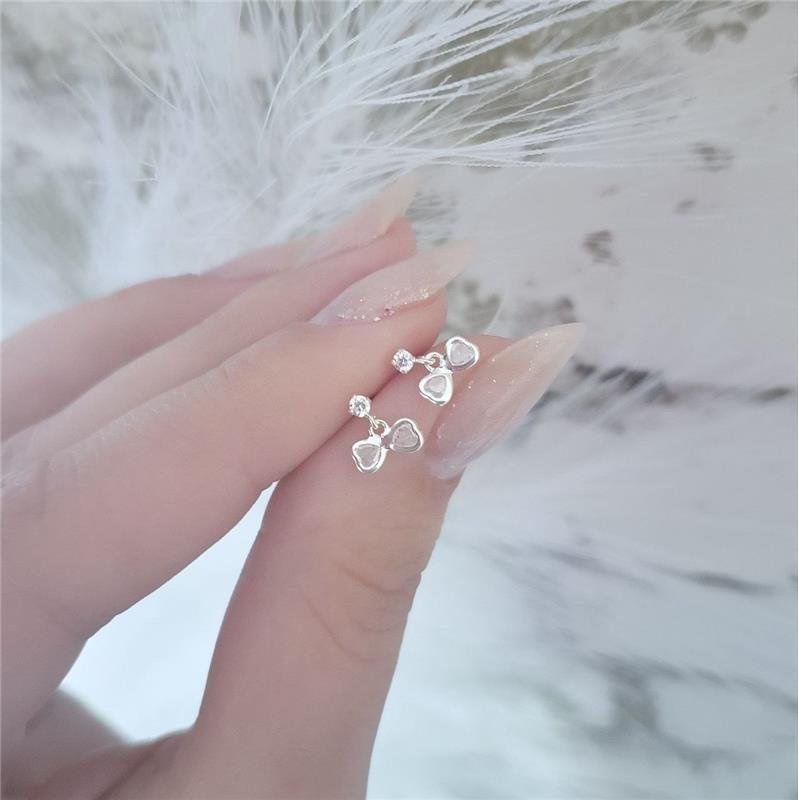 BRINCO PRATA 925 INFANTIL BASE MINI ZIRCÔNIA PINGENTE DOIS CORAÇÕES ZIRCÔNIA