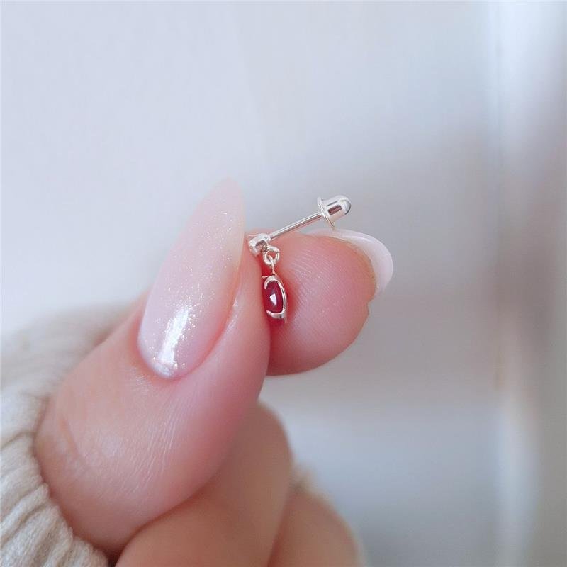 BRINCO PRATA 925 INFANTIL BASE ZIRCÔNIA PINGENTE CORAÇÃO ZIRCÔNIA PINK