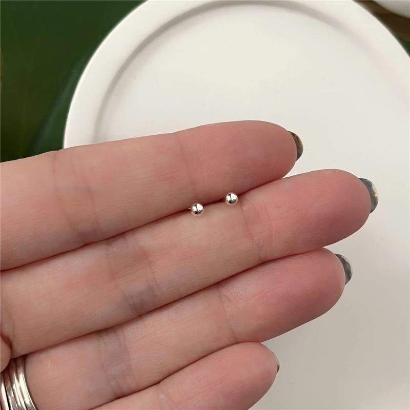 BRINCO PRATA 925 INFANTIL BOLINHA 2,5 MM