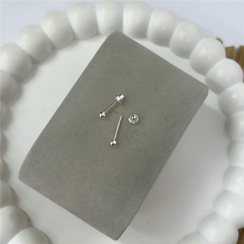 BRINCO PRATA 925 INFANTIL BOLINHA 2,5 MM