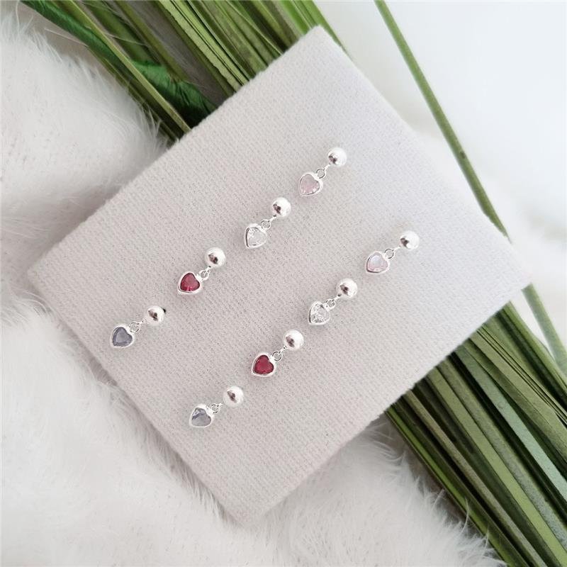 BRINCO PRATA 925 INFANTIL CORAÇÃO PENDURADO