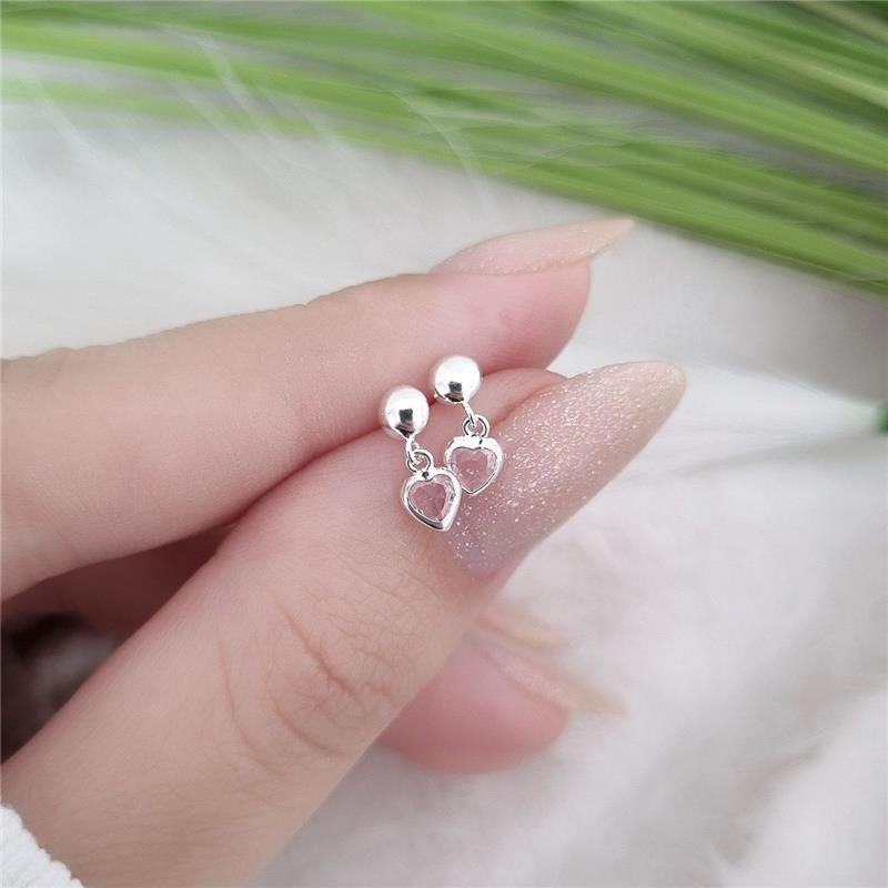 BRINCO PRATA 925 INFANTIL CORAÇÃO PENDURADO