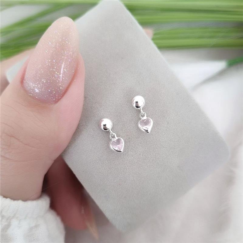 BRINCO PRATA 925 INFANTIL CORAÇÃO PENDURADO