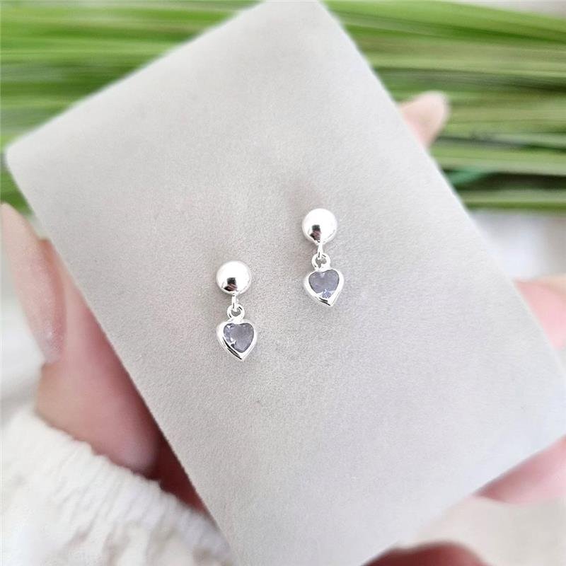 BRINCO PRATA 925 INFANTIL CORAÇÃO PENDURADO