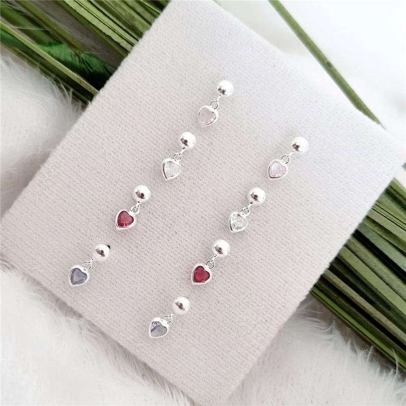 BRINCO PRATA 925 INFANTIL CORAÇÃO PENDURADO