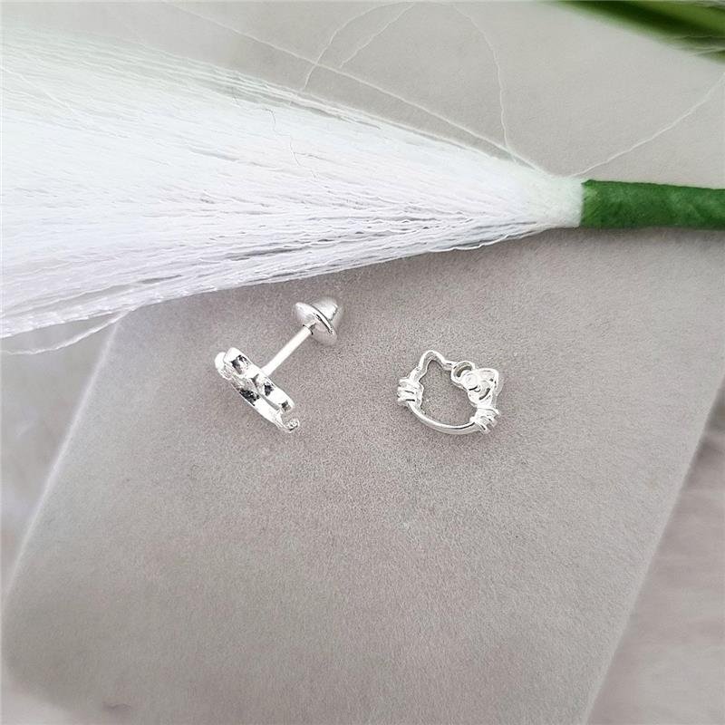 BRINCO PRATA 925 INFANTIL HELLO KITTY