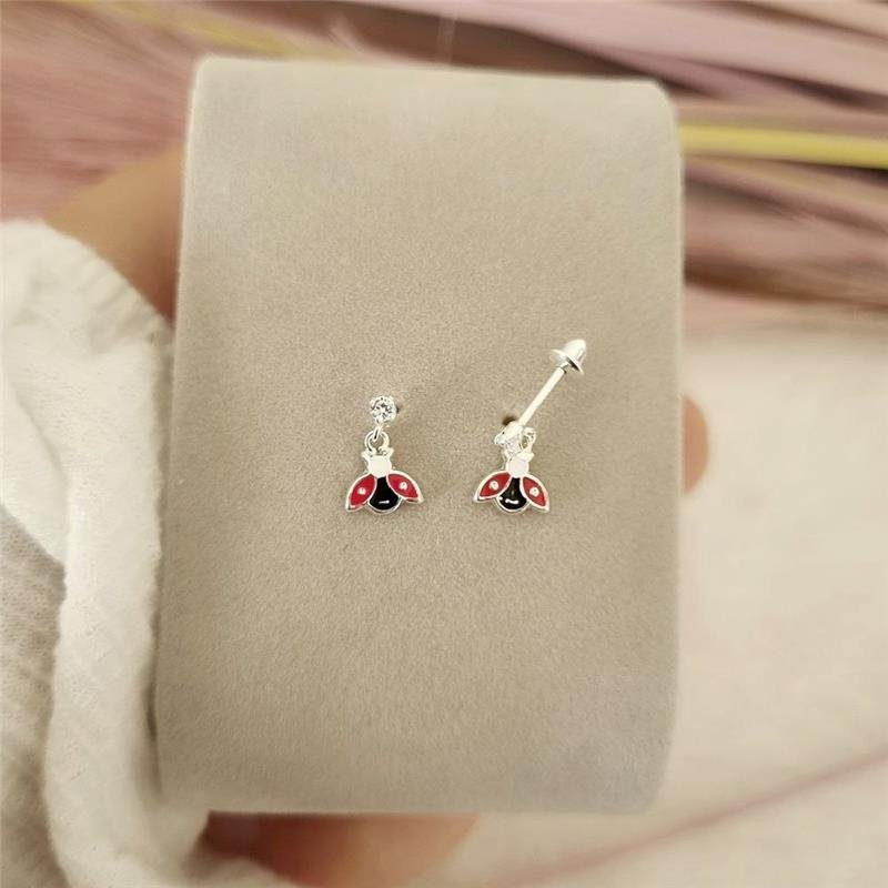 BRINCO PRATA 925 INFANTIL JOANINHA ASA ABERTA