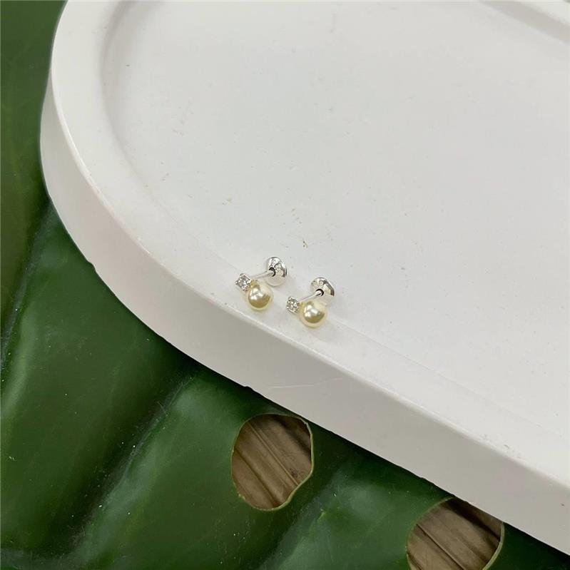 BRINCO PRATA 925 INFANTIL MICROZIRCÔNIA E PÉROLA