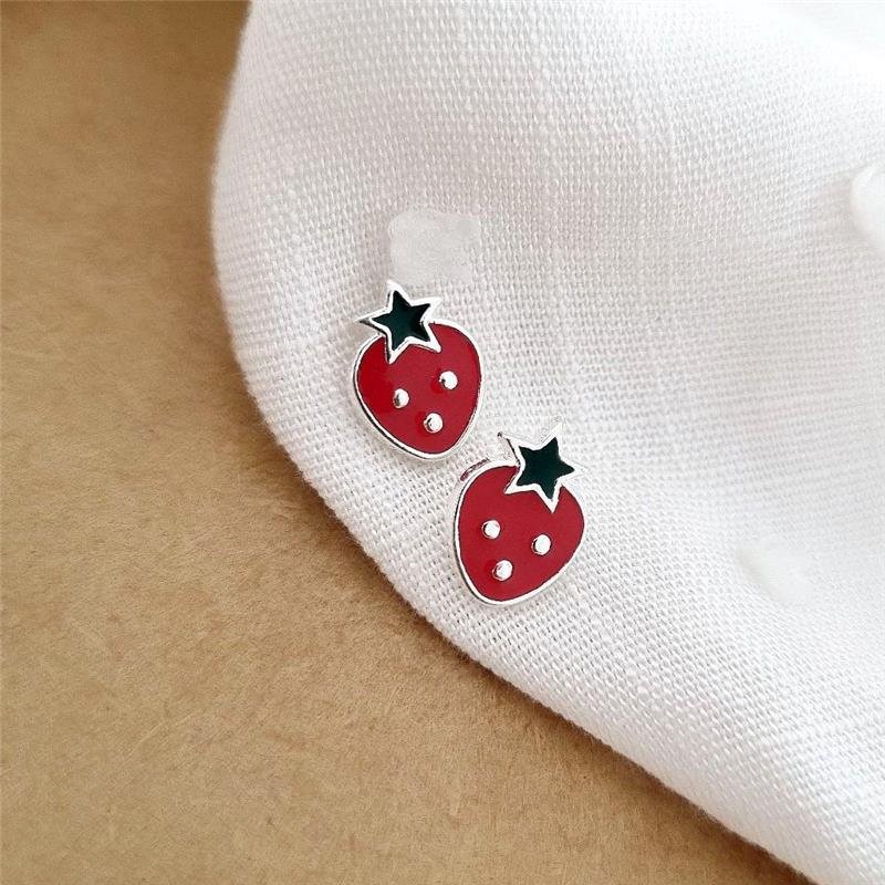 BRINCO PRATA 925 INFANTIL MORANGO