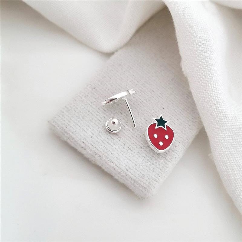 BRINCO PRATA 925 INFANTIL MORANGO