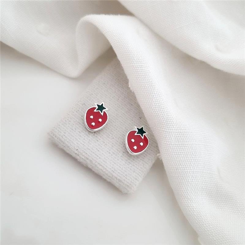 BRINCO PRATA 925 INFANTIL MORANGO