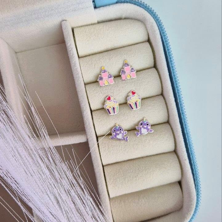 BRINCO PRATA 925 INFANTIL NARVAL LILÁS