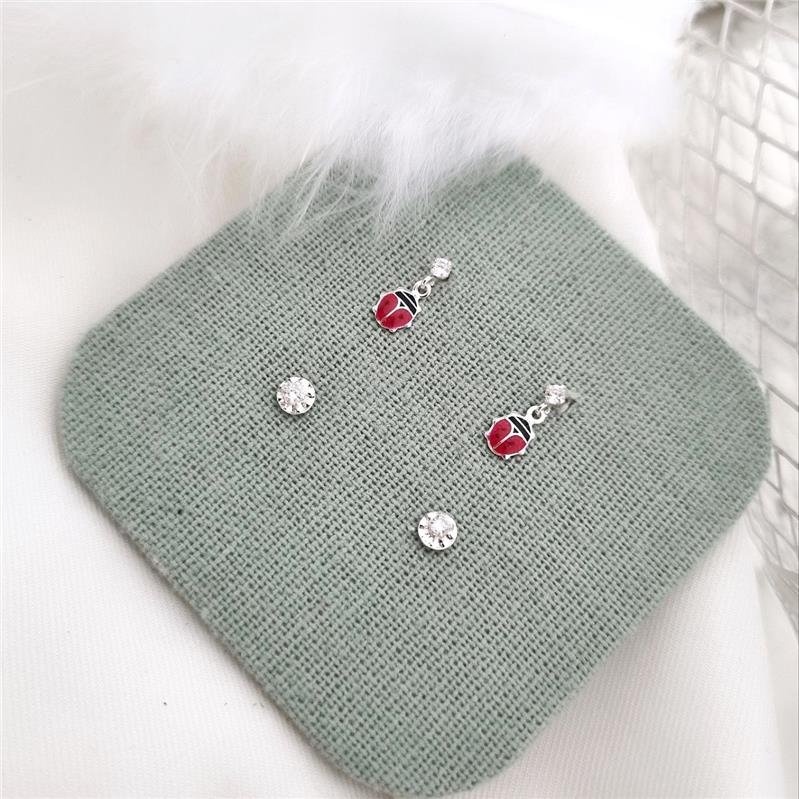 BRINCO PRATA 925 INFANTIL ONDULADO PONTO LUZ