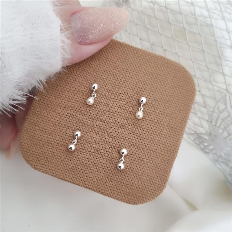 BRINCO PRATA 925 INFANTIL PENDURADO DUAS BOLINHAS