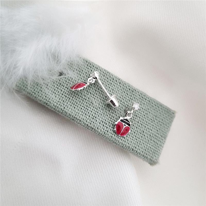 BRINCO PRATA 925 INFANTIL PENDURADO JOANINHA