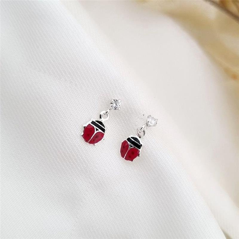 BRINCO PRATA 925 INFANTIL PENDURADO JOANINHA