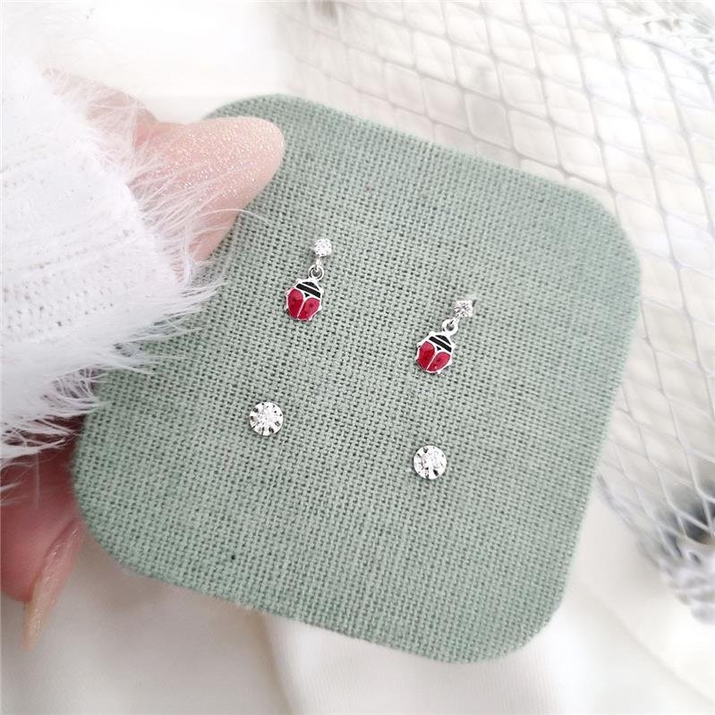 BRINCO PRATA 925 INFANTIL PENDURADO JOANINHA