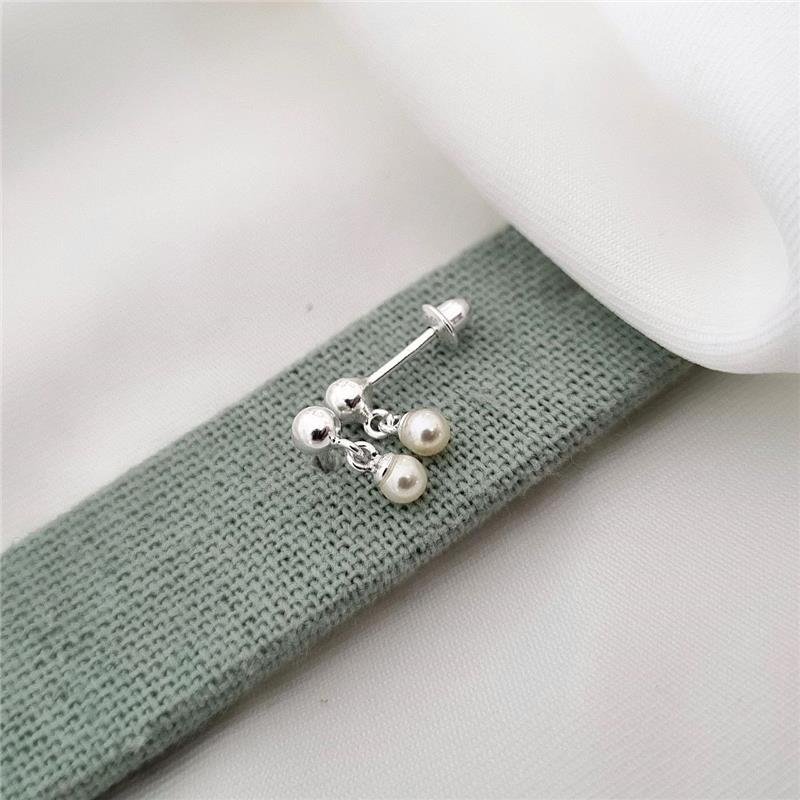 BRINCO PRATA 925 INFANTIL PENDURADO PERÓLA