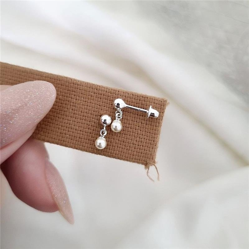 BRINCO PRATA 925 INFANTIL PENDURADO PERÓLA