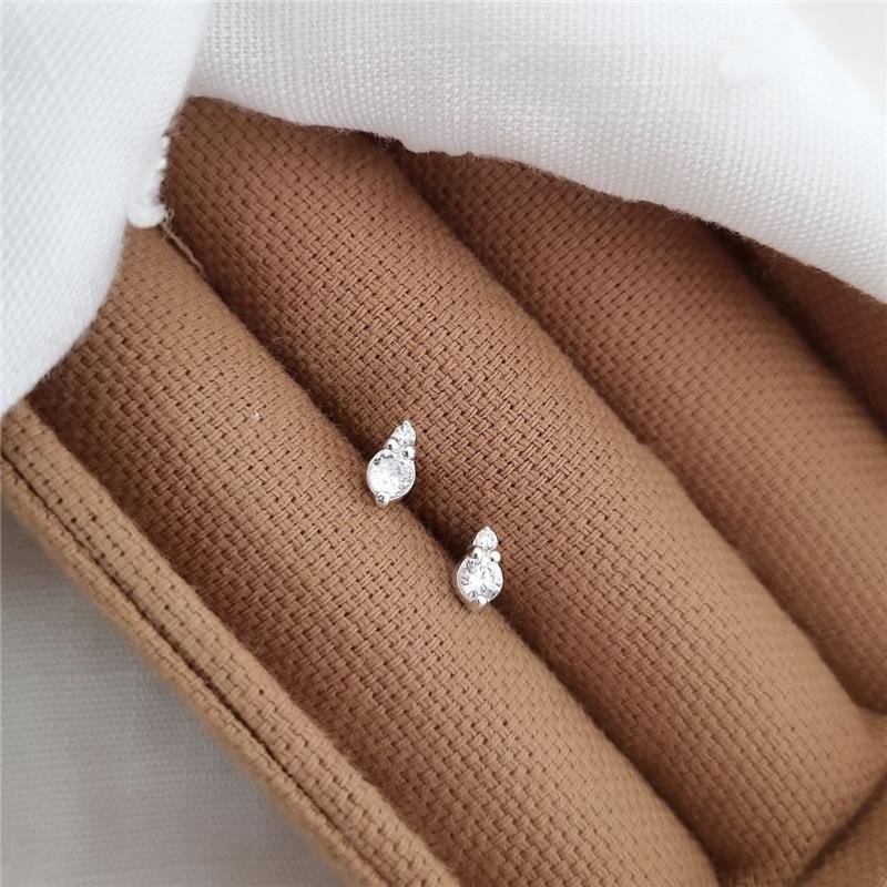 BRINCO PRATA 925 INFANTIL PONTO LUZ DUPLO