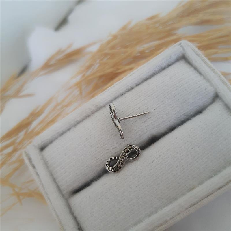 BRINCO PRATA 925 INFINITO CRAVEJADO COM MARCASSITA