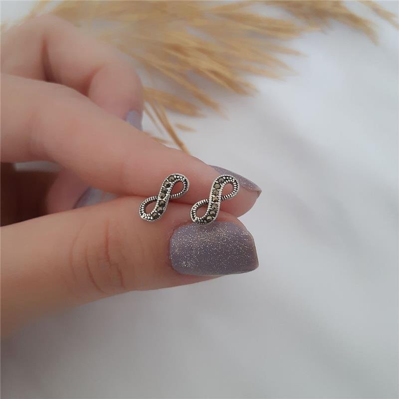 BRINCO PRATA 925 INFINITO CRAVEJADO COM MARCASSITA