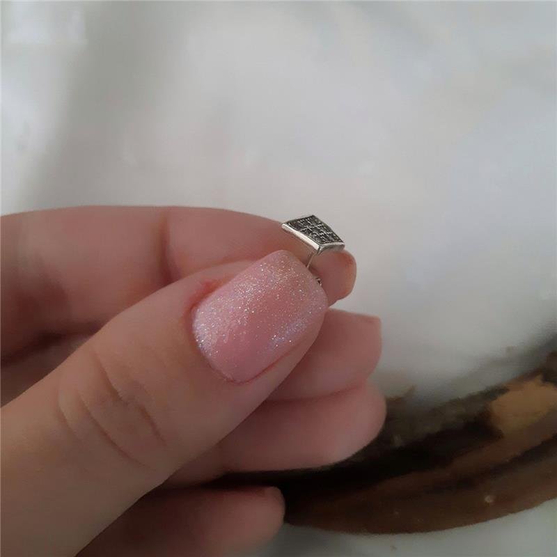 BRINCO PRATA 925 LOSANGO CRAVEJADO