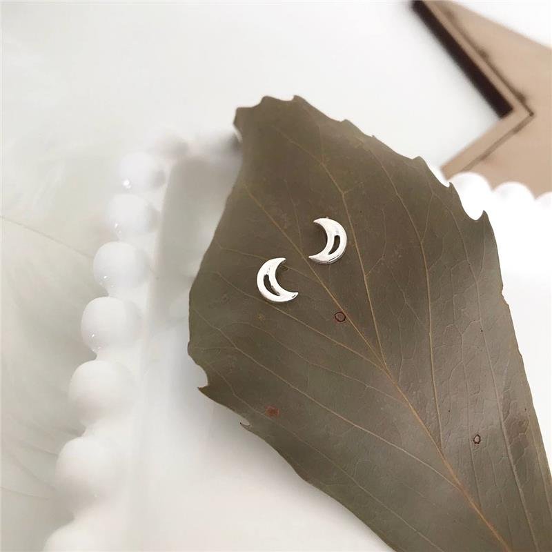 BRINCO PRATA 925 LUA PEQUENA VAZADA