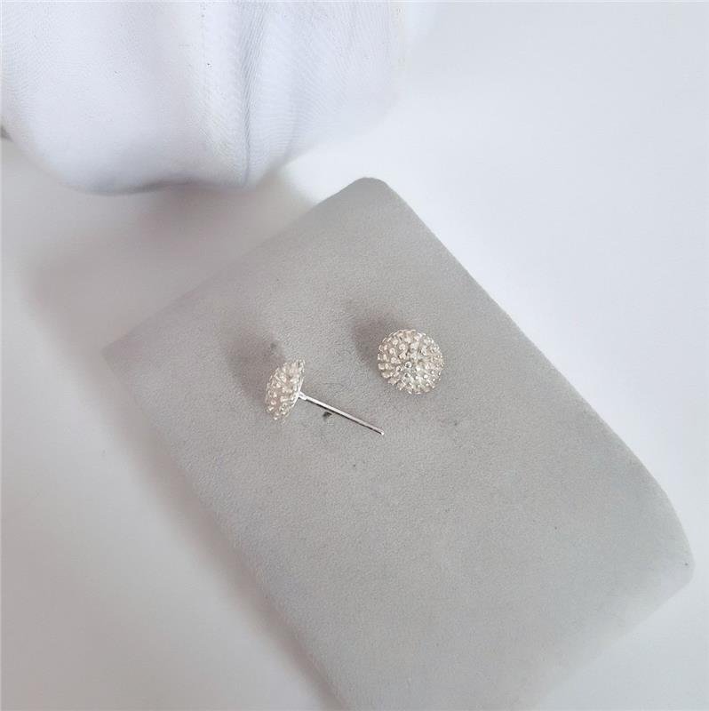 BRINCO PRATA 925 MEIA BOLA CHUVEIRINHO 