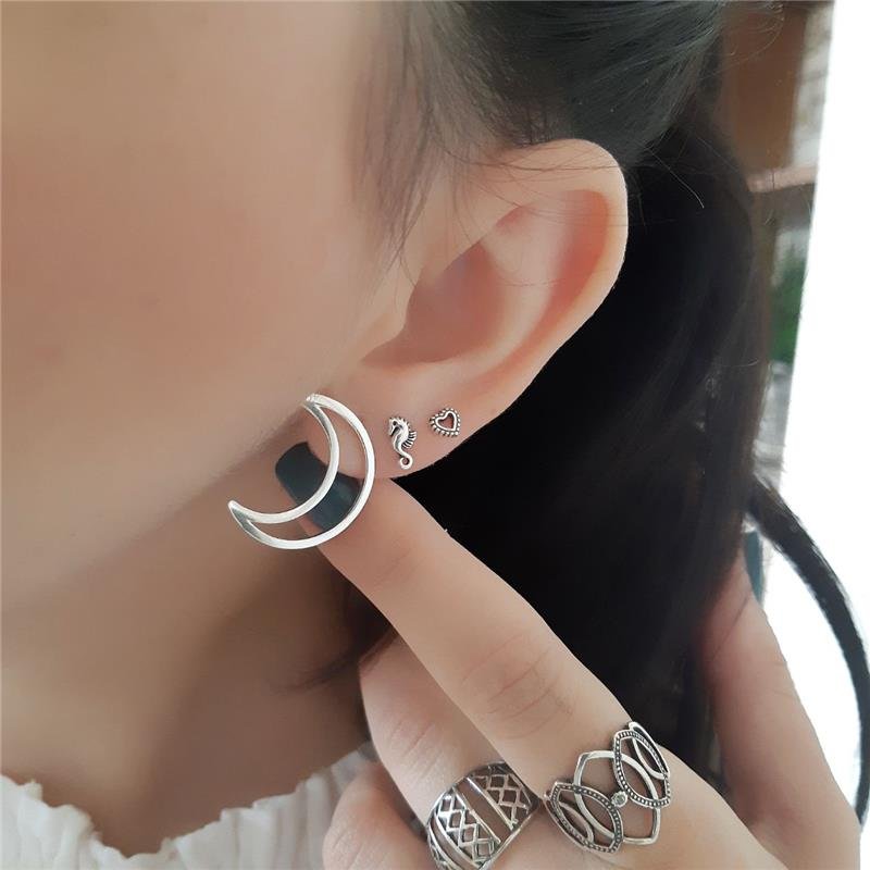 BRINCO PRATA 925 MEIA LUA VAZADO