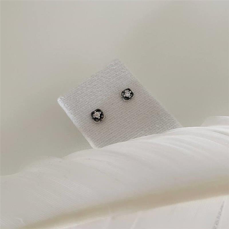 BRINCO PRATA 925 MINI FLOR COM ZIRCÔNIA