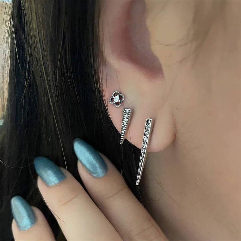 BRINCO PRATA 925 MINI FLOR COM ZIRCÔNIA